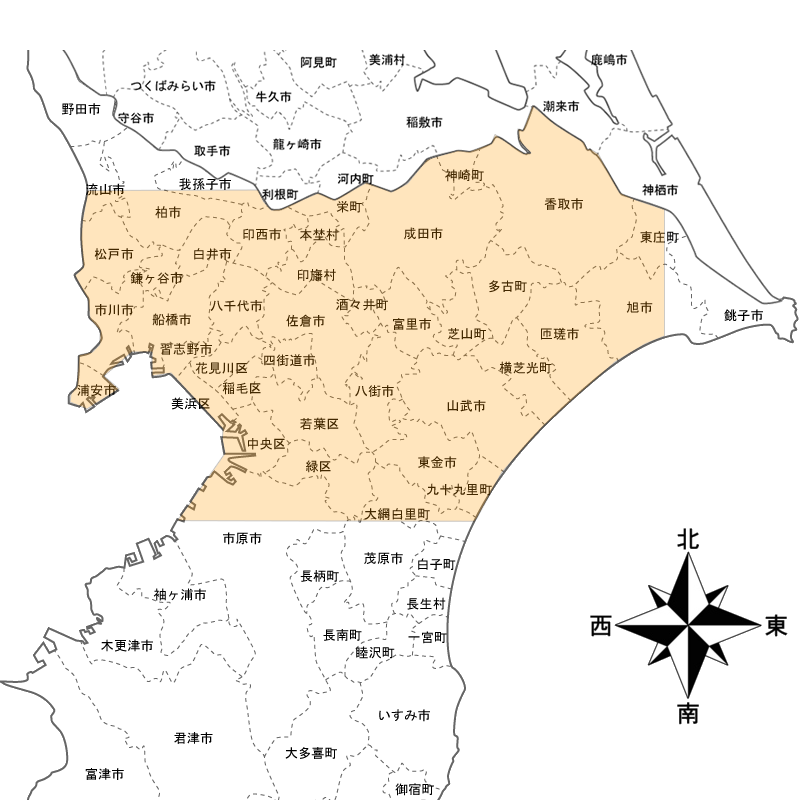 施工可能地域の地図の画像